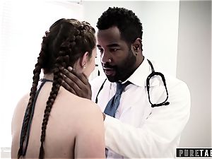 Maddy O'Reilly Exploited into big black cock buttfuck at Doctors check-up